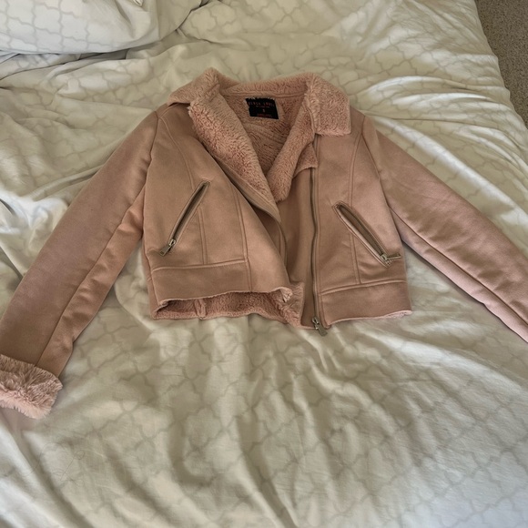 Forever 21 Pink Faux Fur Moto Jacket - Picture 4 of 10